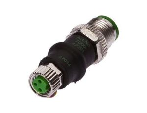 Złącze M8 proste żeńskie 3-PIN M12 proste męskie 3-PIN 24V -25-85 stC IP67 VK000036