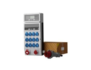 Rozdzielnica budowlana z licznikiem i kablem eXT-S/FI SKH 32A 16A 12x230V Schuko Mennekes Doktorvolt 2377