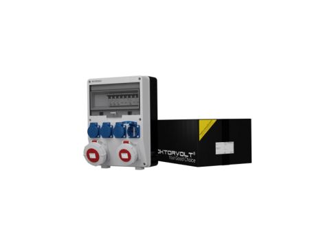 Rozdzielnica budowlana TD-S 32A 16A IP67 4x230V Schuko Doktorvolt 0069