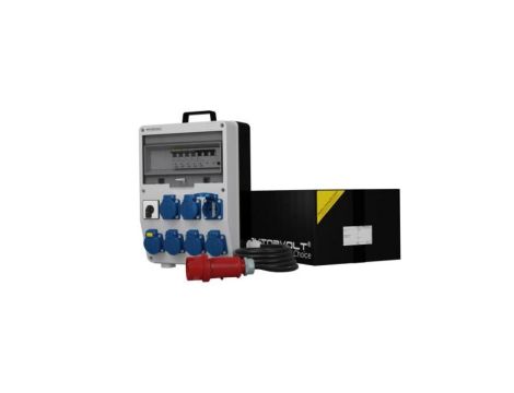 Rozdzielnica budowlana z kablem i łącznikiem TD-S/FI SKH 7x230V Schuko Doktorvolt 6169