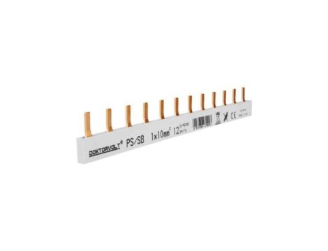 Szyna łączeniowa sztyftowa PS/SB obustronnie izolowana 1-fazowa 12-modułowa 10mm2 DV 9443