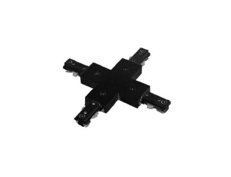 Konektor czwórnik LUXSYSTEM-1F black czarny CreeLamp krzyżak