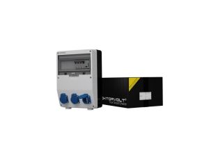 Rozdzielnica budowlana z licznikiem 1f TD-S/FI 3x230V Schuko Doktorvolt 2862