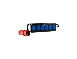 Rozdzielacz gumowy Listwa gumowa 6x230V Wtyczka 16A 400V 2506