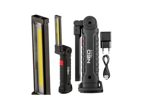 Lampa warsztatowa akumulatorowa 200lm COB + latarka 99-041