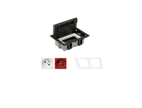 KONTAKT SIMON FLOOR BOX puszka podłogowa 1x gniazdo pojedyncze + 1x gniazdo DATA z kluczem uprawniającym z/u do podłóg techniczn