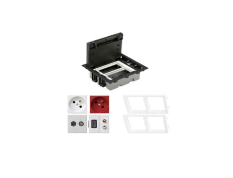 KONTAKT SIMON FLOOR BOX puszka podłogowa 1x gniazdo z/u + 1xDATA + 1x gniazdo RTV-SAT + 1x HDMI + 1 x głośnikowe do podłóg techn