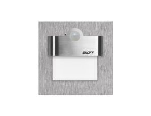 SKOFF TANGO PIR stal szlif 10V 0,8W 4000K ciepła biała oprawa schodowa INOX z czujnikiem ruchu PIR premiumled