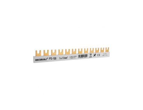 Szyna łączeniowa grzebieniowa PS/GB obustronnie izolowana 1-fazowa 12-modułowa 10mm2 DV 9412