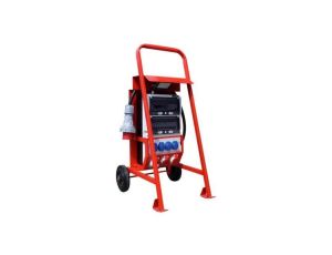 Rozdzielnica budowlana na stojaku z licznikiem zabezpieczenia SIEMENS eXT S/FI SET 32A 2x16A 4x230V Schuko Doktorvolt 6177