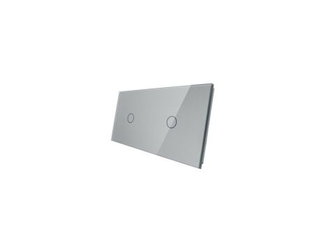 Livolo SREBRNY METALIZOWANY PANEL SZKLANY 1+1 7011-64