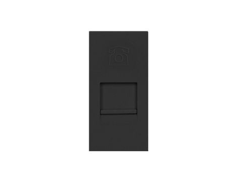 ORNO gniazdo modułowe czarne RJ11 22,5x45mm OR-GM-9010/B/RJ11