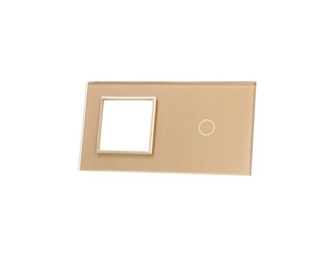 Livolo SZAMPAŃSKI PANEL SZKLANY 1 + MIEJSCE NA GNIAZDO 701G-63