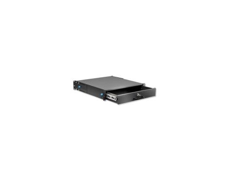 Szuflada do szaf Rack 192U z zamkiem, 465mm, czarna