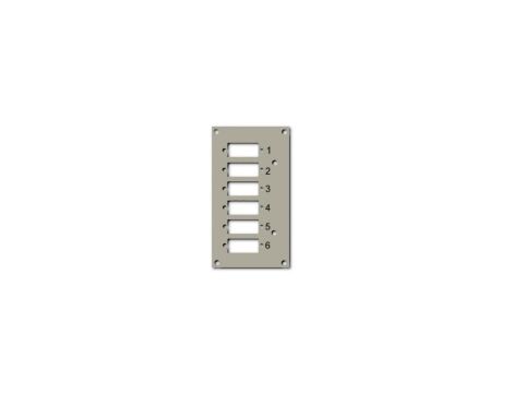 Panel przedni do przełącznicy EFB 53705.1V3 na 6 adapterów