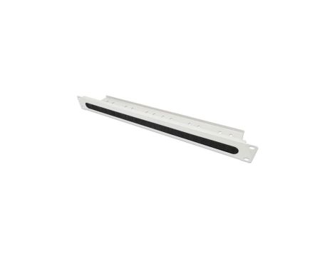 Panel szczotkowy z tacką na kable do szaf RACK , 1U, 2 sztuki, szary