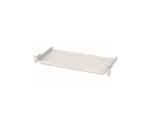 Półka 1U 200mm Rack 19, 2 pkt mocowania, pełna, szara