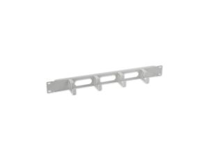 Organizer kabli 1U do szaf Rack 19, 4 uchwyty, metal, szary