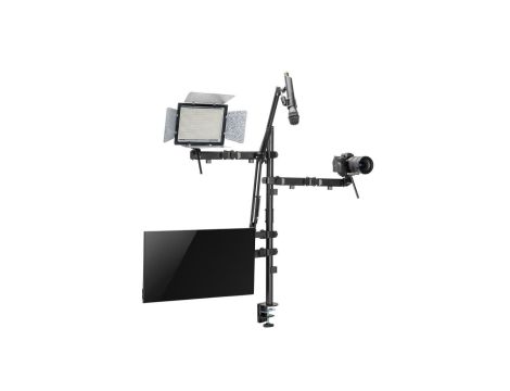 Uchwyt na monitor mikrofon kamerę i naświetlacz All-In-One Studio NanoRS, YouTube, 17-32, max. 9kg, RS164
