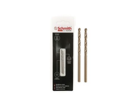 Wiertło do metalu kobaltowe 2,5mm wiertła 2szt HSS-Co Schmith