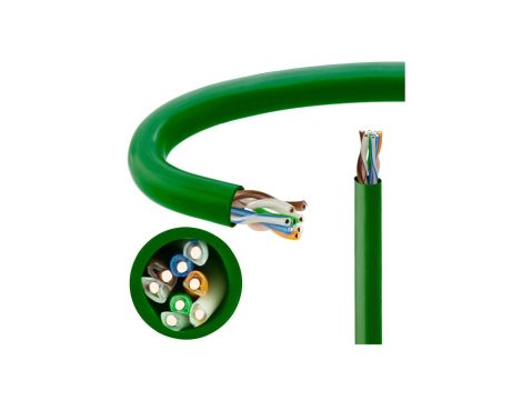 Kabel UTP kat.5e U/UTP 4x2x0,5 zielony Corning 3M /305m/