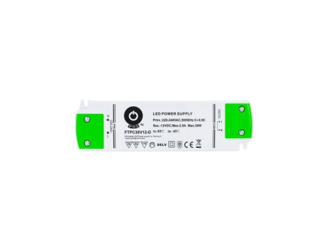 Zasilacz LED FTPC3012-D 30W 12V DC 2,5A meblowy TRIAC dimmable / ściemnialny