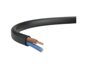 Przewód prądowy H03VVH2-F / OMYp 300V 2x1 płaski czarny linka Mercor /100m/