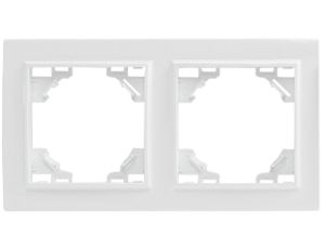 QUADRA Ramka podwójna biała