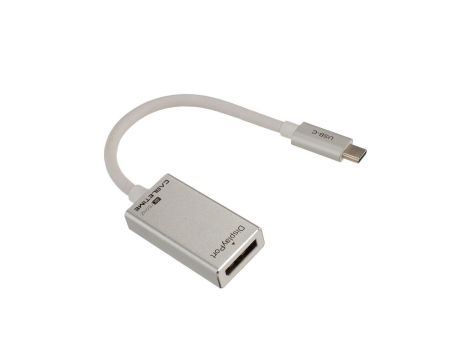 AUDA CableTime Adapter USB 3.1 typ-C - DisplayPort 4K@60 (wtyk / gniazdo) srebrny 15cm