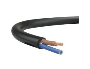 Przewód prądowy H03VV-F / OMY 300V 2x0,75 czarny linka Mercor /100m/