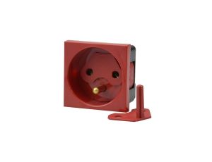 Gniazdo pojedyncze 1x2P+Z DATA czerwone z kluczem JL-01-G22-2K