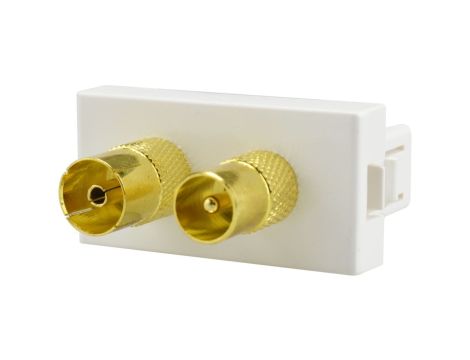 Moduł 1M 22,5x45 RTV IEC wtyk + gniazdo Mediabox