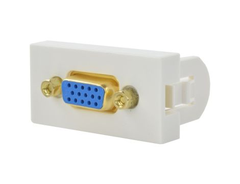 Gniazdo monitorowe SVGA 15pin moduł 1M 22,5x45 biały Mediabox