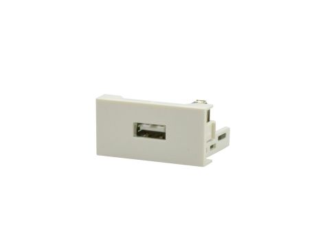 Gniazdo USB 2.0 moduł 1M 22,5x45 biały Mediabox