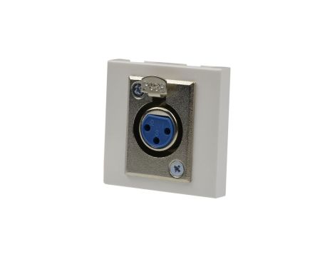 Gniazdo XLR lutowane moduł 2M 45x45 biały Mediabox