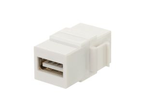 Gniazdo komputerowe USB 2.0 A / A moduł typu keystone biały Mediabox