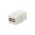 Gniazdo komputerowe USB 2.0 A / A moduł typu keystone biały Mediabox