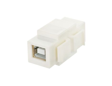 Gniazdo komputerowe USB 2.0 A / B moduł typu keystone biały Mediabox