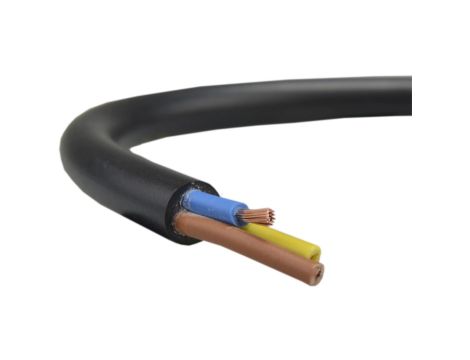 Przewód prądowy H03VV-F / OMY 300V 3x0,75 czarny linka Mercor /500m/