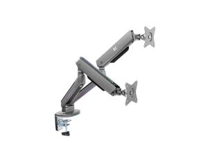 Uchwyt na dwa monitory gamingowy NanoRS, podświetlenie LED RGB, 17-32, max. 9kg, VESA 75x75 / 100x100, RS166