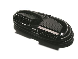 Kabel Audio-Video EURO SCART (wtyk 21-pin / wtyk 21-pin) czarny 1,2-1,5m