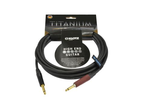 KLOTZ Titanium Kabel instrumentalny Audio Jack 6,3mm Mono (wtyk Silent Plug / wtyk) 4,5m