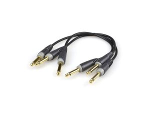 KLOTZ Zestaw 3x Kabel Złączka do Efektów Gitarowych Jack 6,3mm Mono (wtyk / wtyk) 30cm
