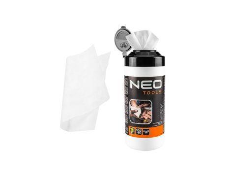 Chusteczki do mycia rąk oraz czyszczenia powierzchni i narzędzi z trudnych zabrudzeń, słoik 100szt. NEO