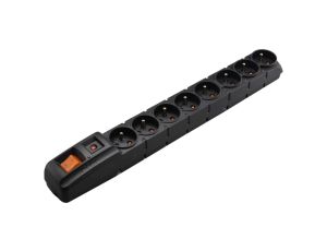 Przedłużacz przeciwprzepięciowy 8-gniazd z/u ACAR S8 FA RACK 19 5m czarny