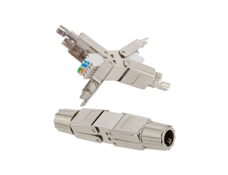 Łącznik beznarzędziowy kabla LAN kat.6A ekranowany STP PoE+ WireArte