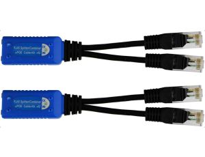 Splitter P-POE2 RJ45 kat.5e 2wtyki / 1gniazdo rozdzielacz do kamer IP POE Pulsar