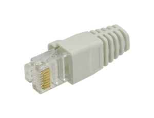 Gumowa osłonka wtyku RJ45 szara WORECZEK 100szt.