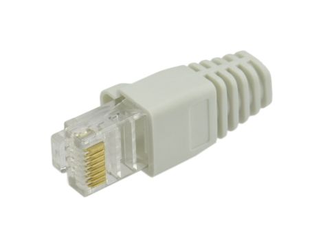 Gumowa osłonka wtyku RJ45 szara WORECZEK 100szt.