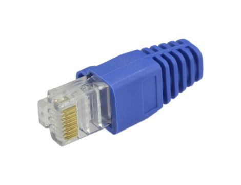 Gumowa osłonka wtyku RJ45 niebieska WORECZEK 100szt.